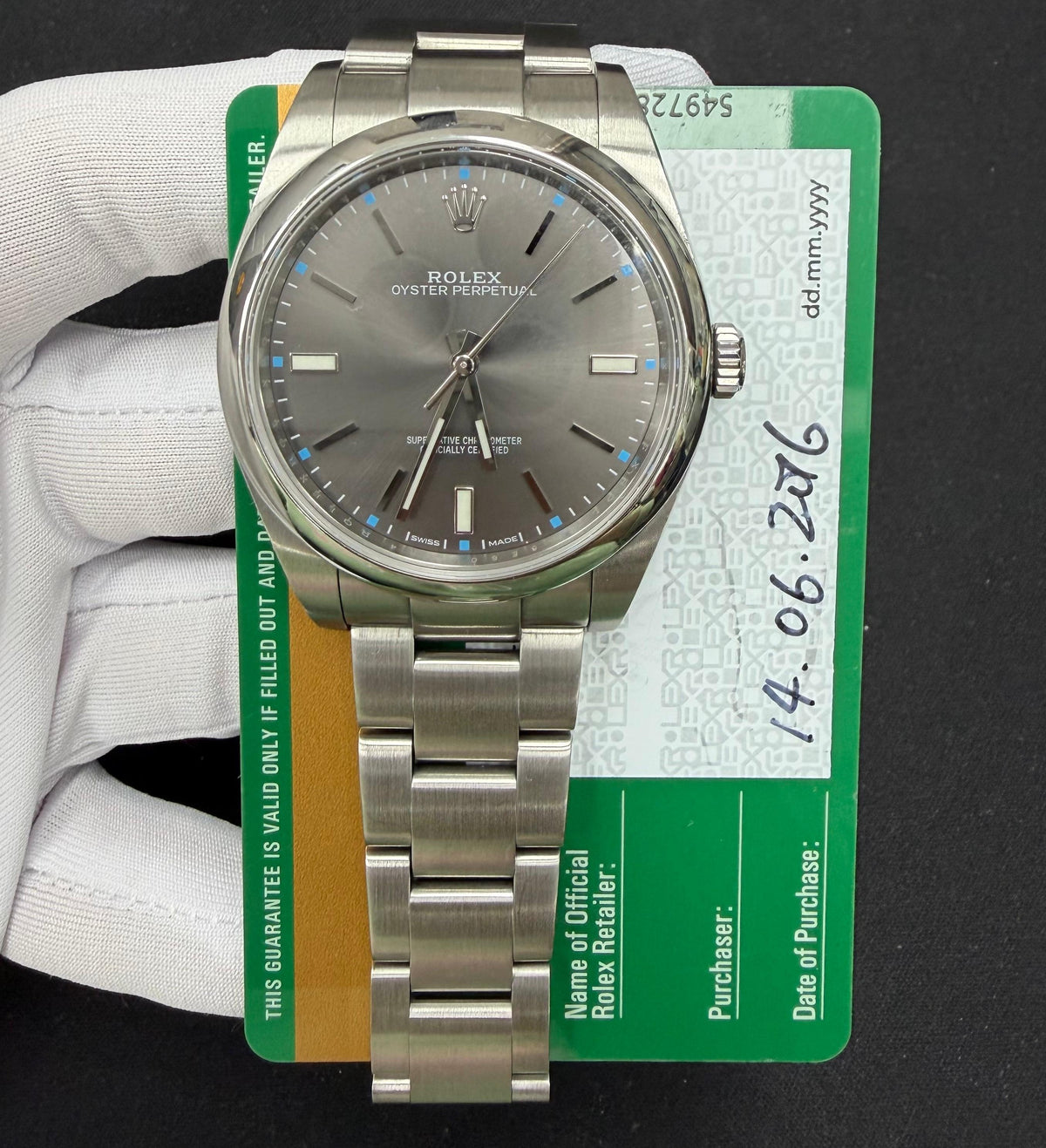 ROLEX OYSTER PERPETUAL 114300 — view 3 — Laura Milman New York