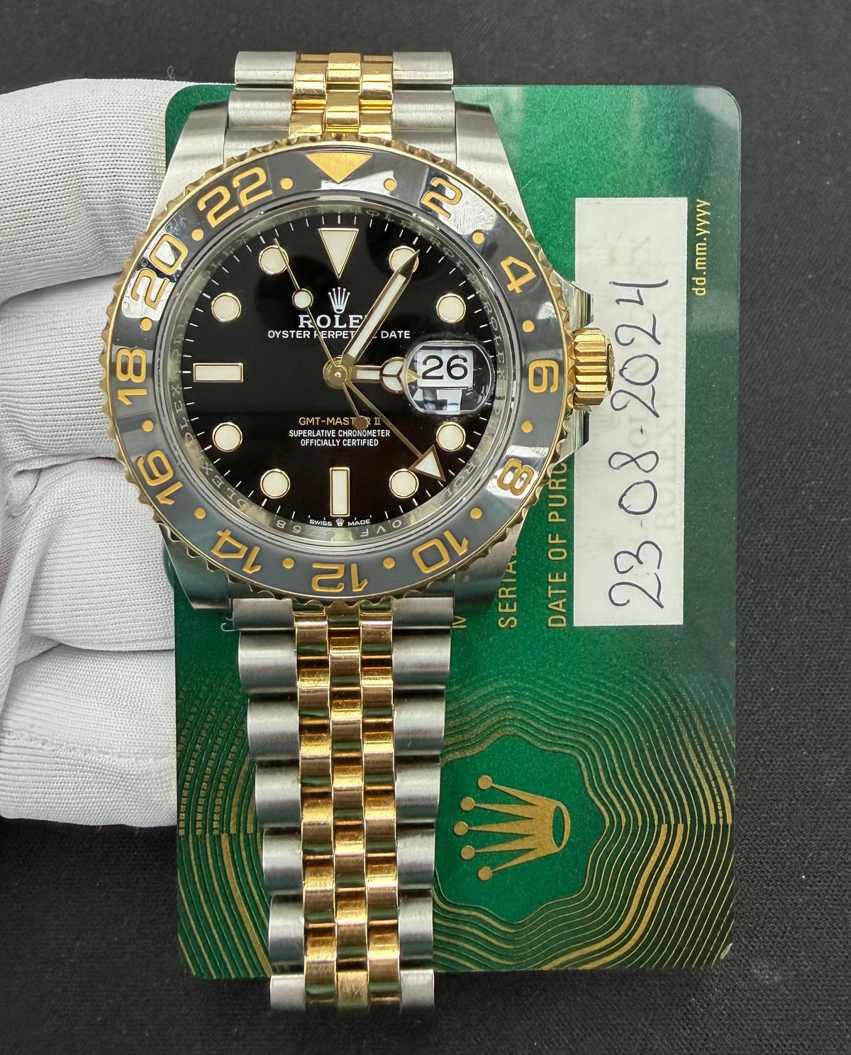 ROLEX GMT MASTER II 126713GRNR — view 3 — Laura Milman New York
