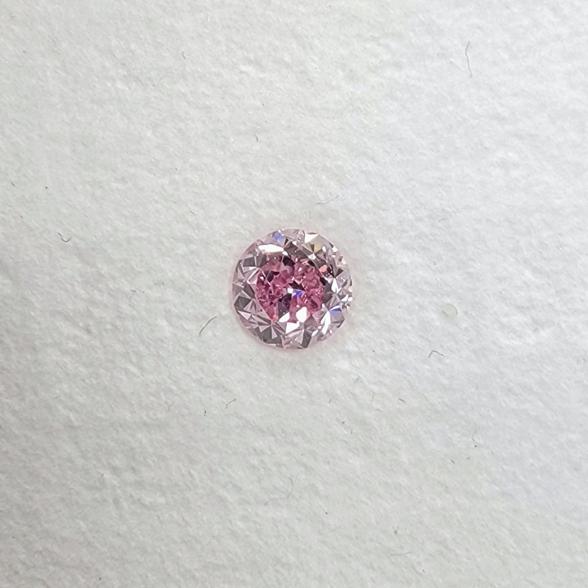 0.52ct Fancy Intense Purplish Pink Round Diamond Cobblestone Icon Ring I1 GIA — view 6 — Laura Milman New York