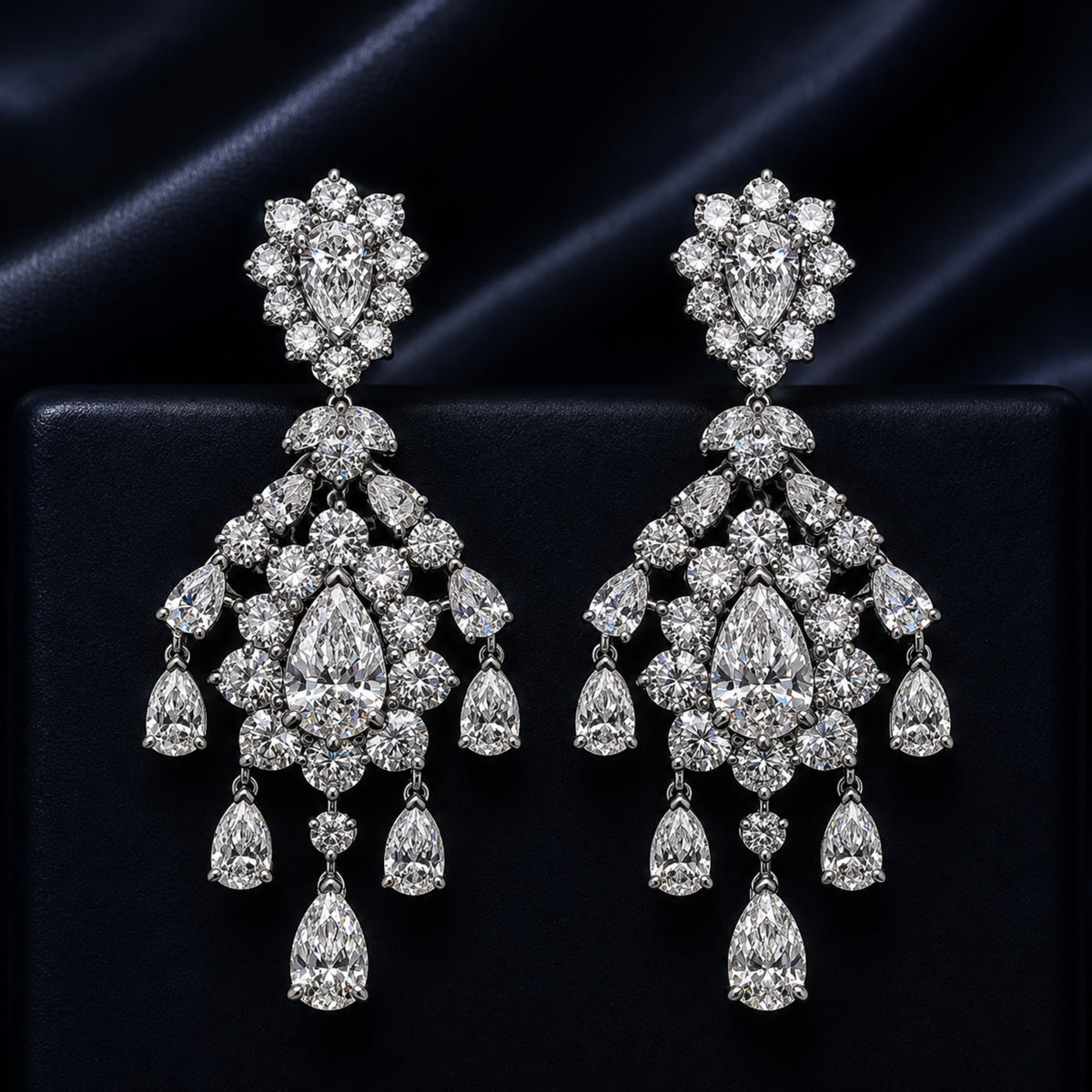 Chandelier Earrings with Lab Grown Diamonds — Laura Milman New York