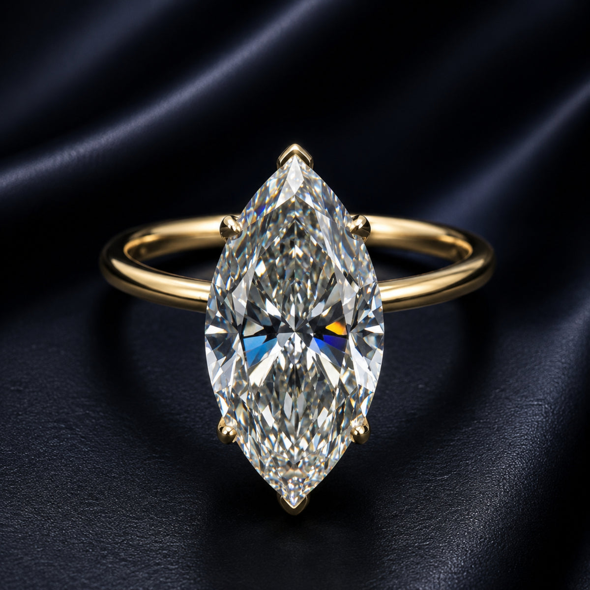 Marquise Lab Grown Diamond Engagement Ring — Laura Milman New York
