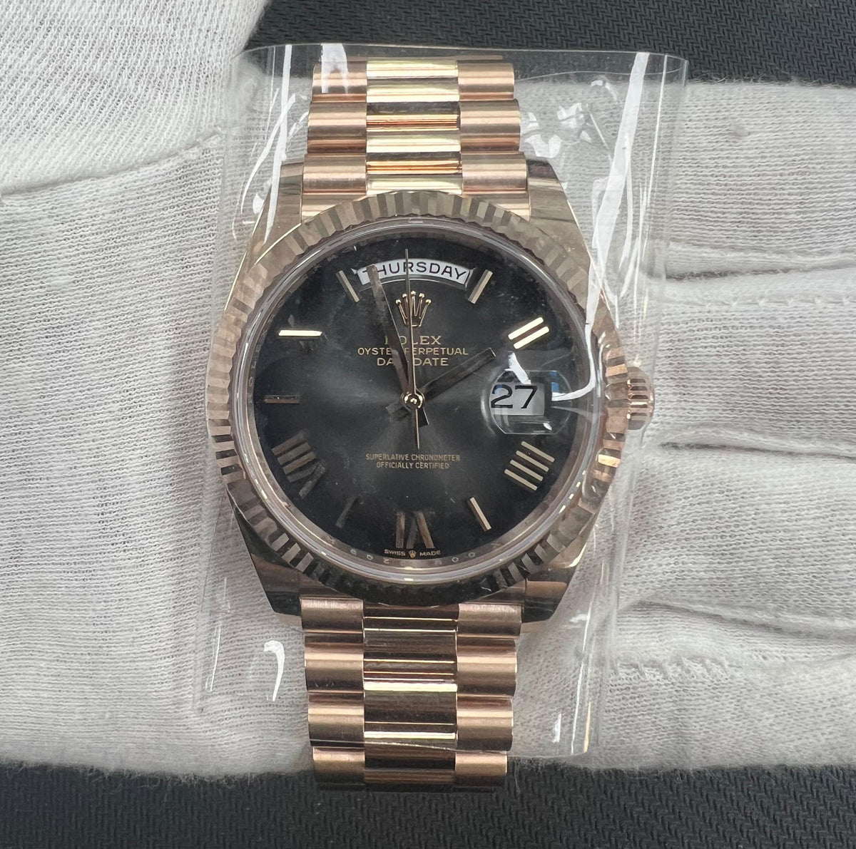 ROLEX DAY-DATE 228235 — view 2 — Laura Milman New York