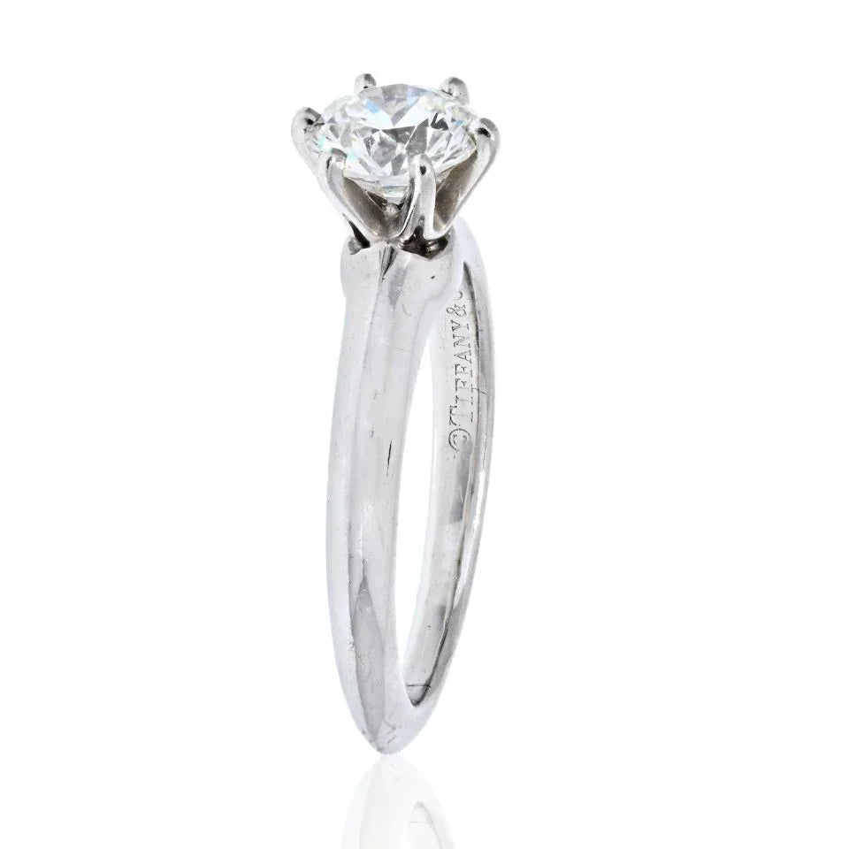 Pre-Owned Tiffany & Co. Six Prong Classic 0.91ct I VS2 Solitaire Engagement Ring view 2 - Tiffany & Co. — Laura Milman New York