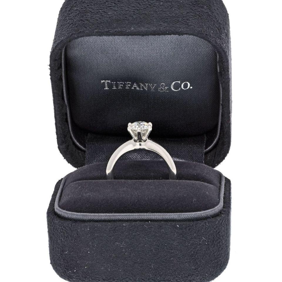 Pre-Owned Tiffany & Co. Six Prong Classic 0.91ct I VS2 Solitaire Engagement Ring view 5 - Tiffany & Co. — Laura Milman New York