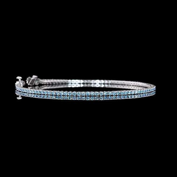 Lab-Grown Round Diamond Tennis Bracelet — Prong — 1.60 ct 14K WHITE GOLD