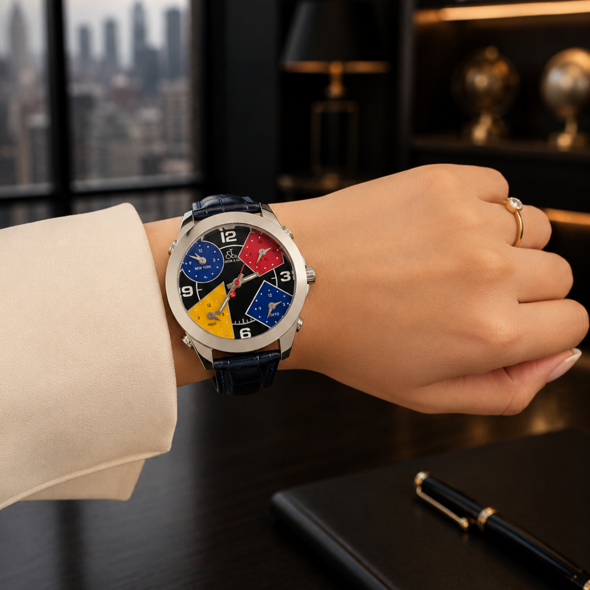 Jacob & Company Five Time Zone Watch - 40mm — Laura Milman New York
