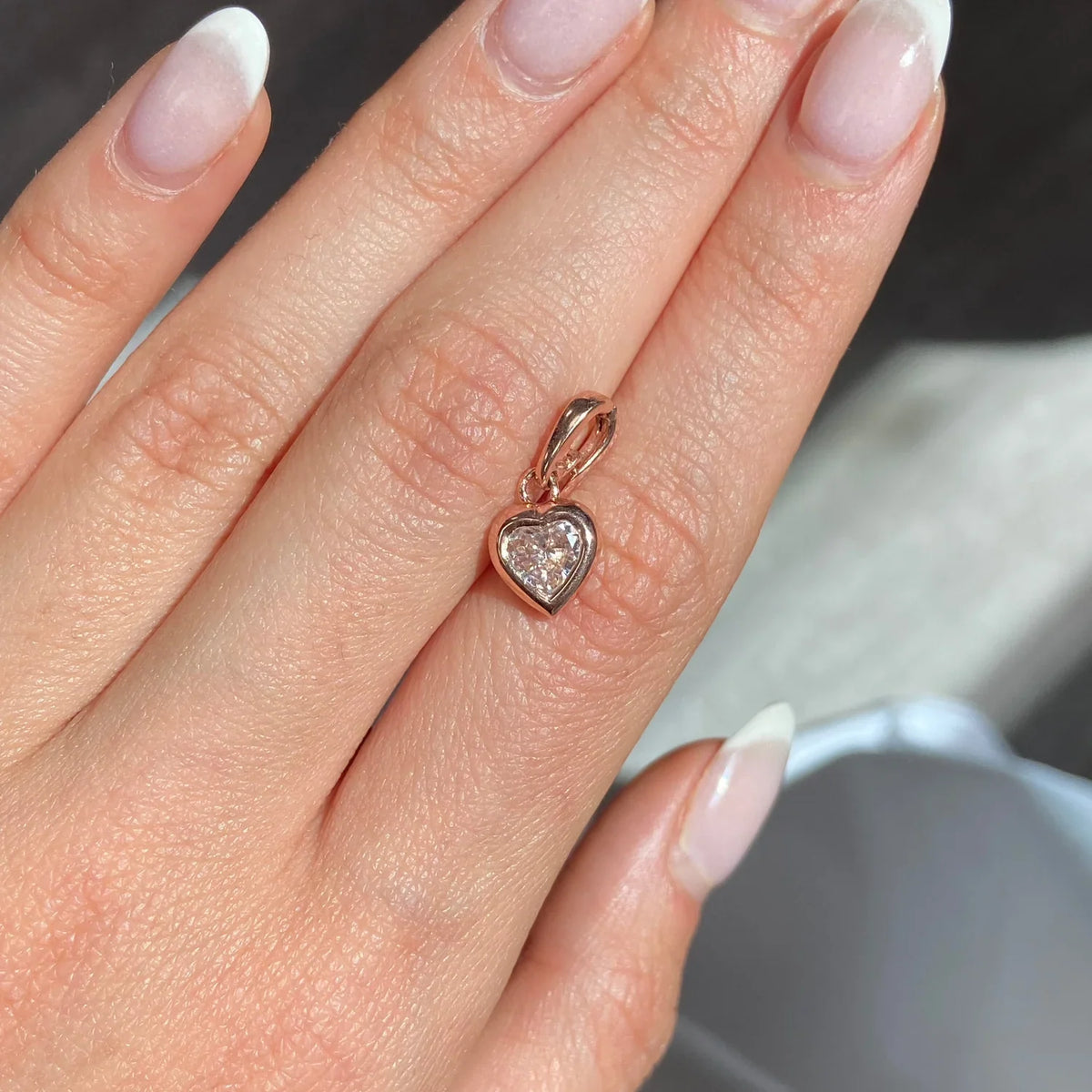 0.66ct. Pink Heart Diamond SI1 Charm GIA — view 2 — Laura Milman New York