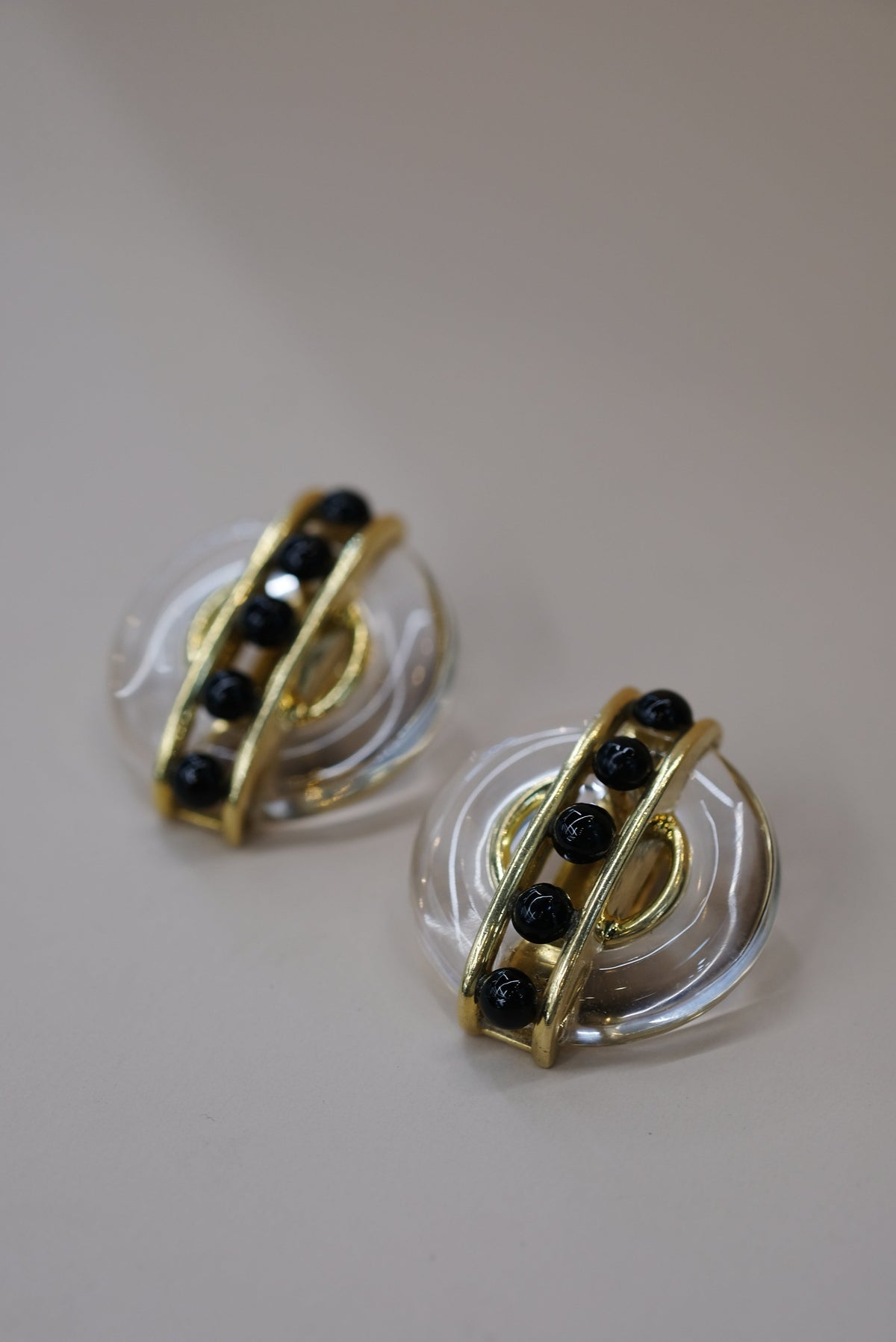 Cartier 18K Yellow Gold Aldo Cipullo 1973 Rock Crystal Earrings — view 5 — Laura Milman New York