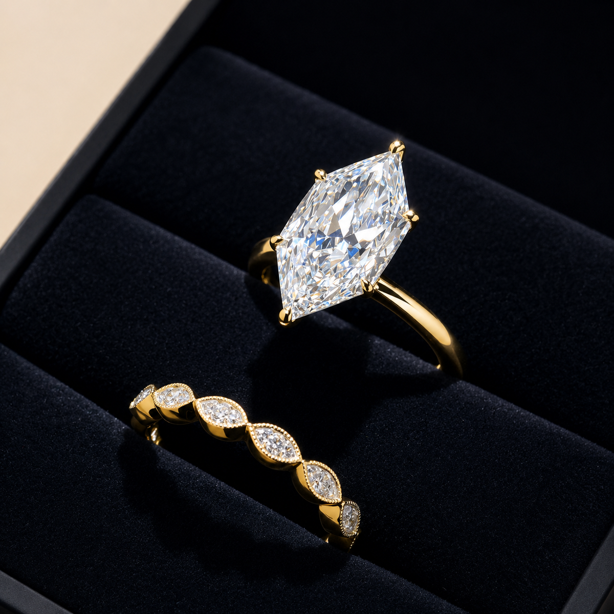 Dutch Marquise Engagement Ring (Set) - Laura Milman New York
