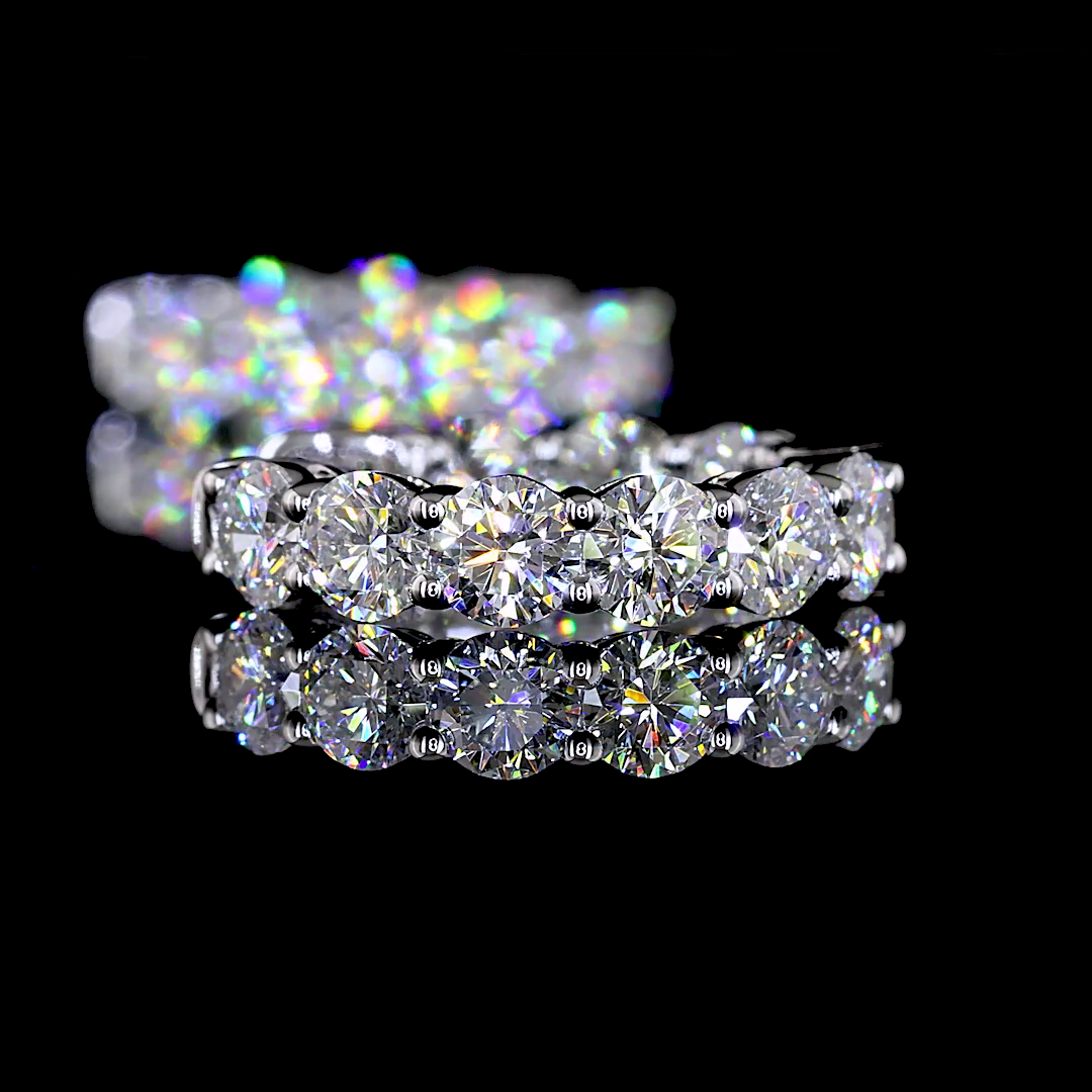1.89 CT Round Lab Grown Diamond Huggie Earrings in 14K White Gold — Laura Milman New York