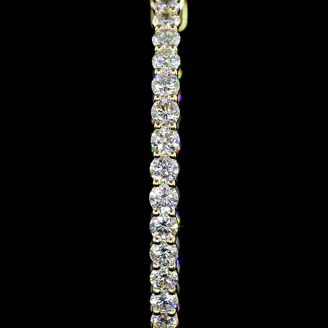2.78 CT Round Lab Grown Diamond Hoop Earrings in 14K Yellow Gold — Laura Milman New York