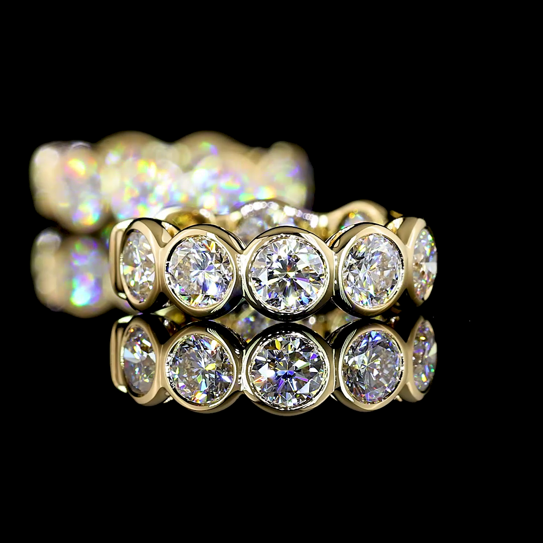 2.01 CT Round Lab Grown Diamond Huggie Earrings in 14K Yellow Gold — Laura Milman New York