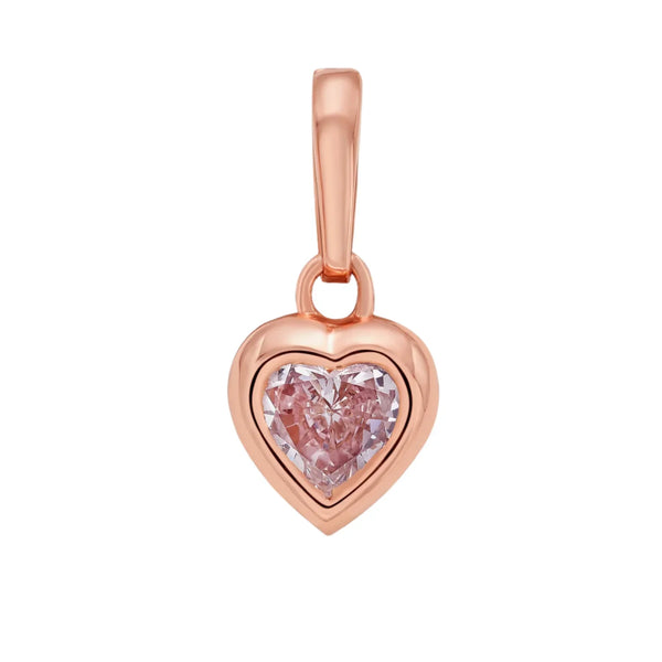 0.66ct. Pink Heart Diamond SI1 Charm GIA