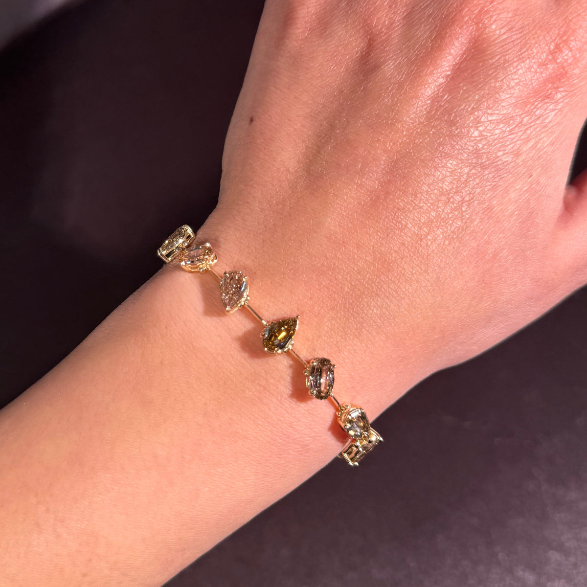 12.16ctw Champagne Diamond Organized Chaos Bracelet — view 2 — Laura Milman New York