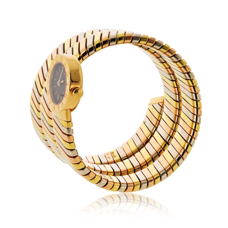 Bvlgari Serpenti Tubogas 18K Tri-Color Gold Vintage Watch