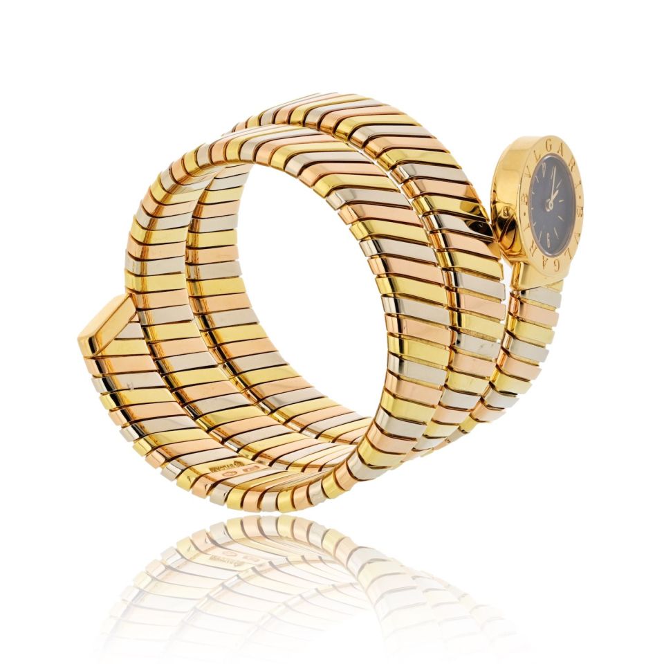 Bvlgari Serpenti Tubogas 18K Tri-Color Gold Vintage Watch
