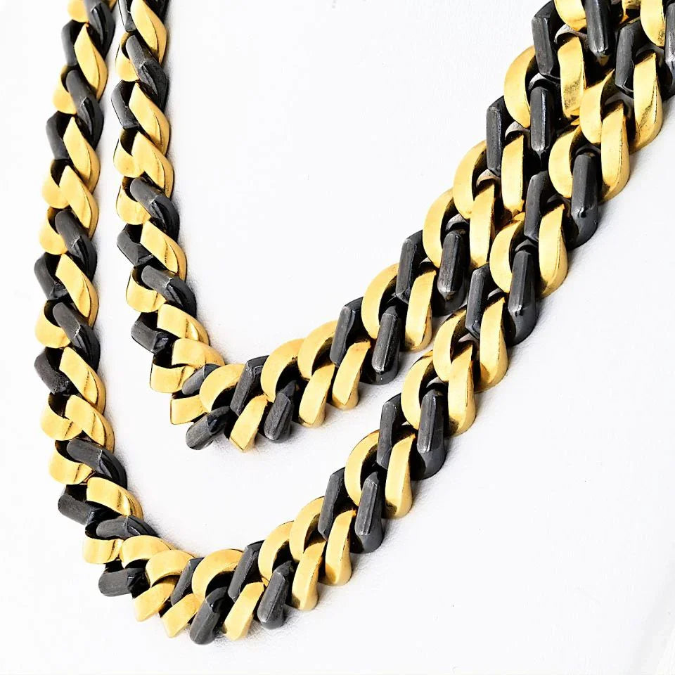 Bvlgari 18K Yellow Gold 34 Inches Curb Link Necklace — view 4 — Laura Milman New York