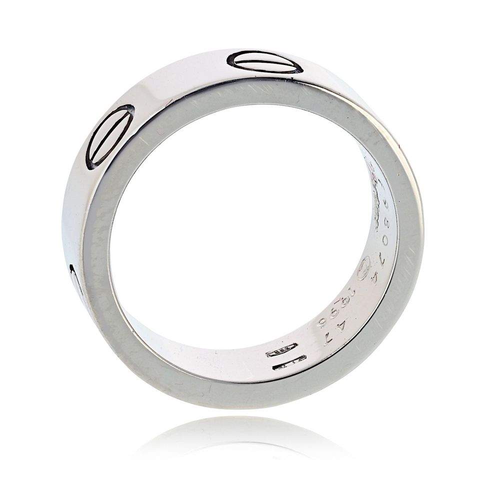 Cartier Love 18K White Gold Classic Ring — view 4 — Laura Milman New York
