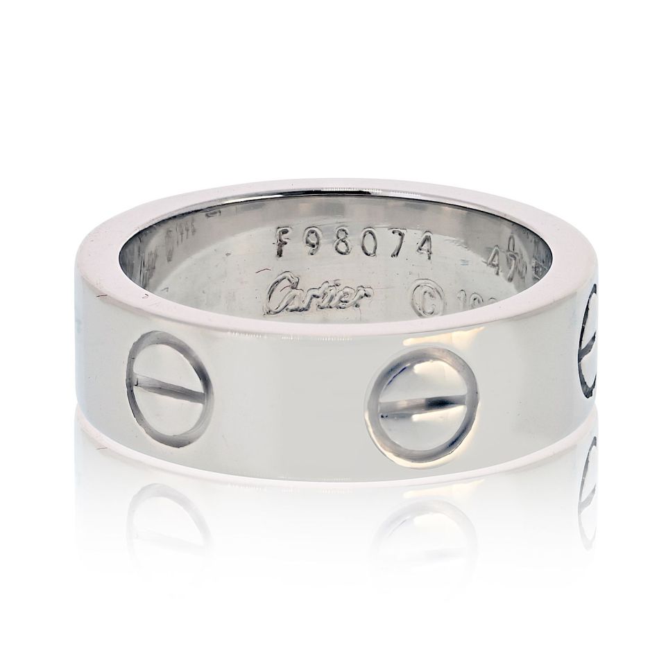 Cartier Love 18K White Gold Classic Ring — Laura Milman New York
