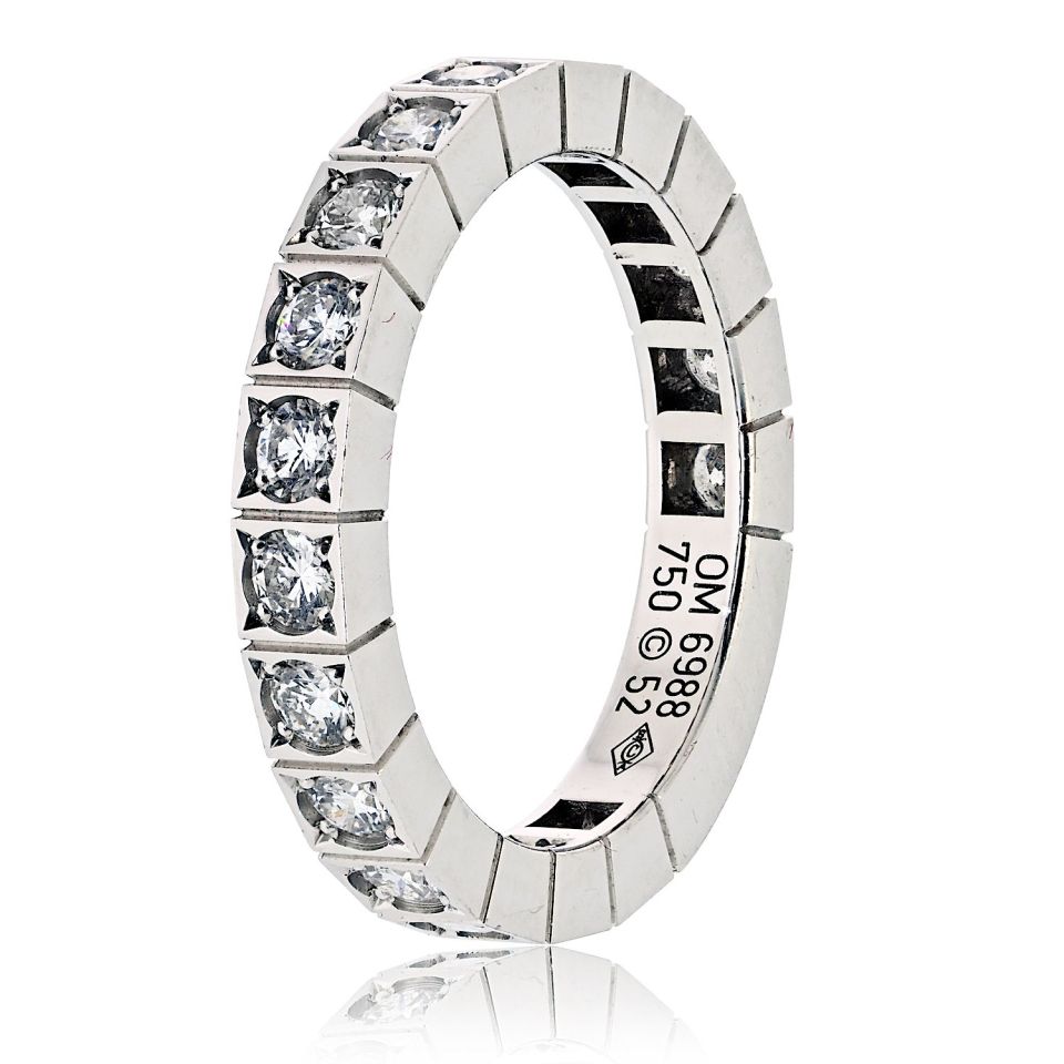 Cartier Lanieres 18K White Gold Lanieres Diamond, Eu 52 Ring — view 2 — Laura Milman New York