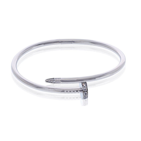 Cartier Juste Un Clou 18K White Gold Diamond Size 18 Bracelet — view 2