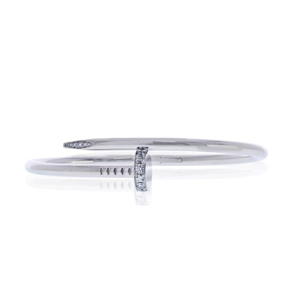 Cartier Juste Un Clou 18K White Gold Diamond Size 18 Bracelet