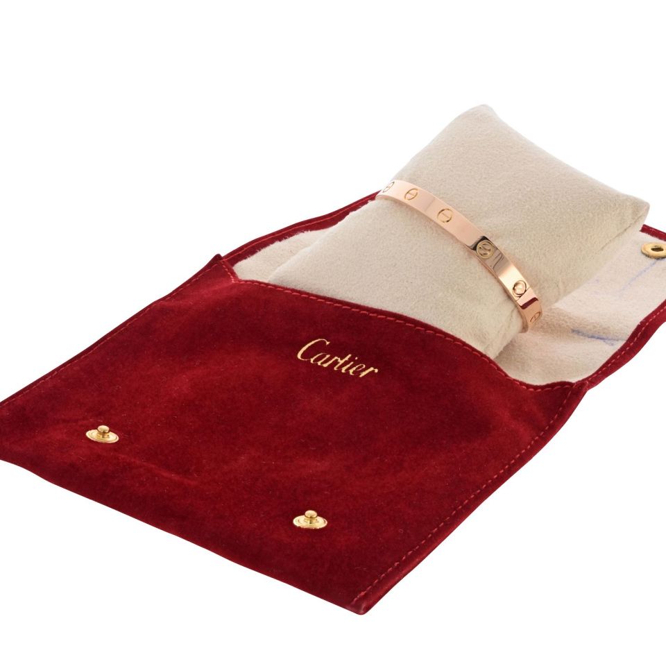 Cartier Love 18K Rose Gold Bangle Size 17 Bracelet — view 4 — Laura Milman New York