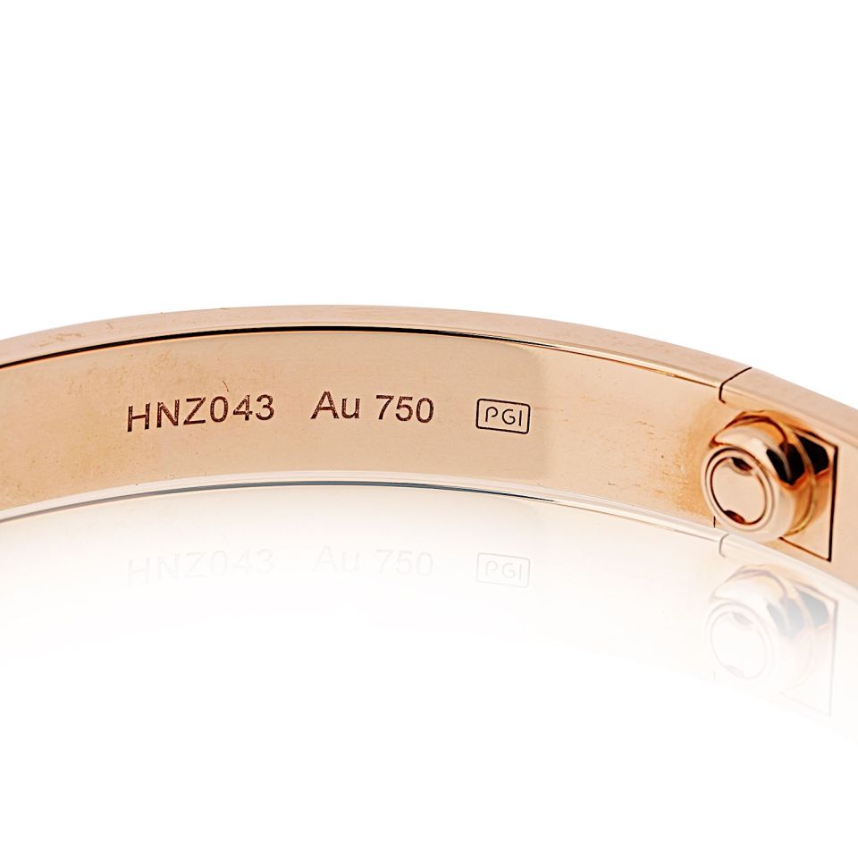 Cartier Love 18K Rose Gold Size 18 Bracelet — view 5 — Laura Milman New York