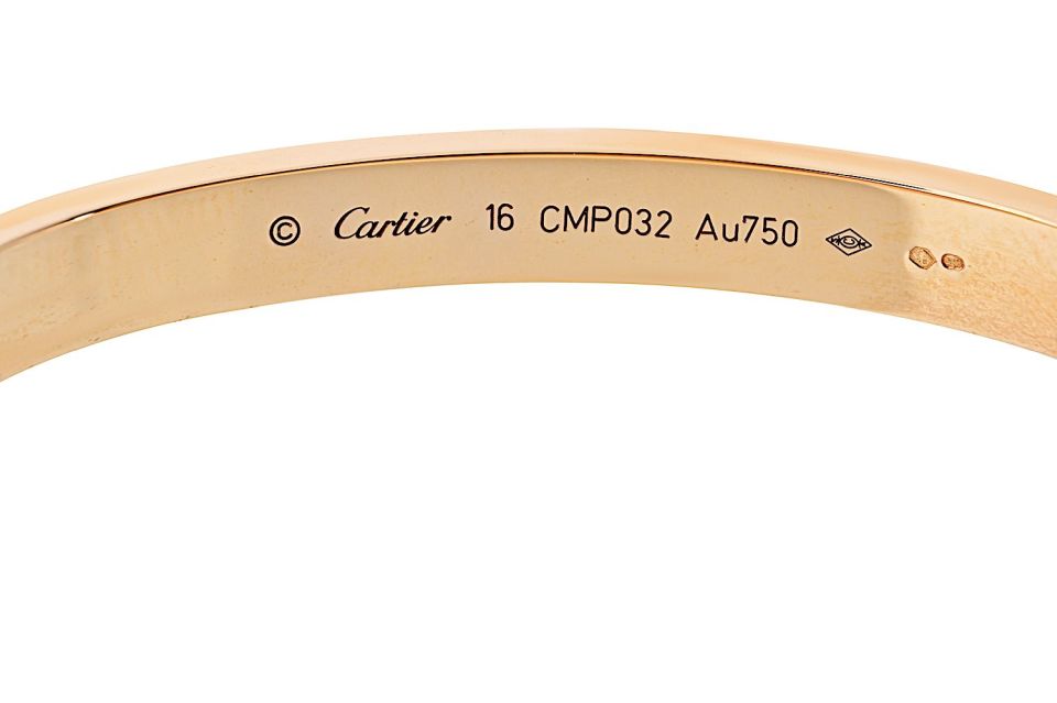 Pre-Owned Cartier Love 18K Rose Gold Size 16 Bracelet view 4 - Cartier — Laura Milman New York