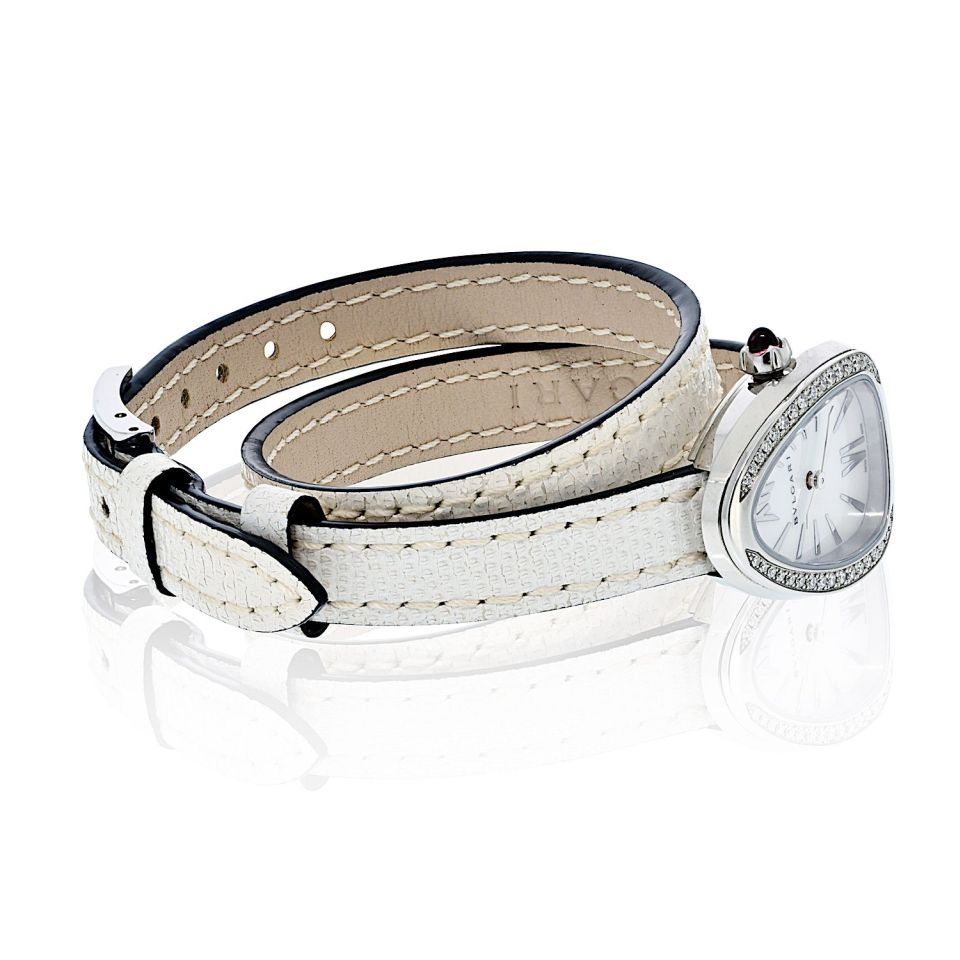 Pre-Owned Bvlgari Serpenti 18K White Gold Quartz, White Dial Diamond Ladies Watch view 4 - Bvlgari — Laura Milman New York