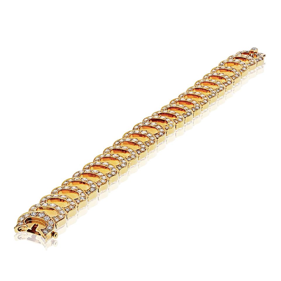 Cartier 18K Yellow Gold C De Cartier Full Diamond Ladies Bracelet — view 3 — Laura Milman New York