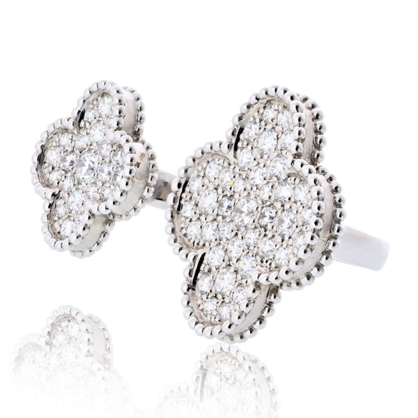 Van Cleef & Arpels 18K White Gold Magic Diamond In Between The Fingers Ring — view 2