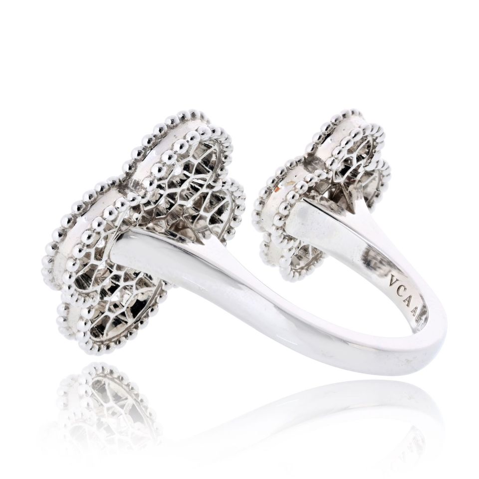 Van Cleef & Arpels 18K White Gold Magic Diamond In Between The Fingers Ring — view 3 — Laura Milman New York