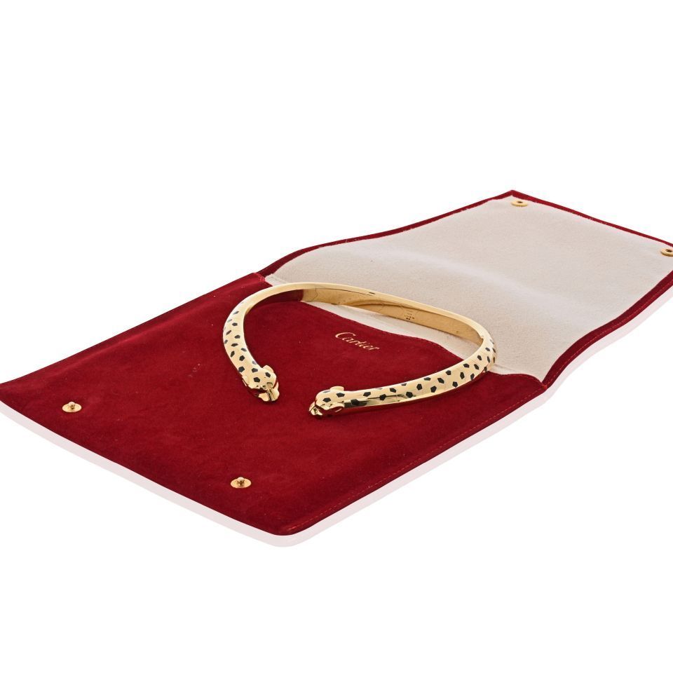 Cartier Panthere 18K Yellow Gold Double Spotted Collar Necklace — view 5 — Laura Milman New York