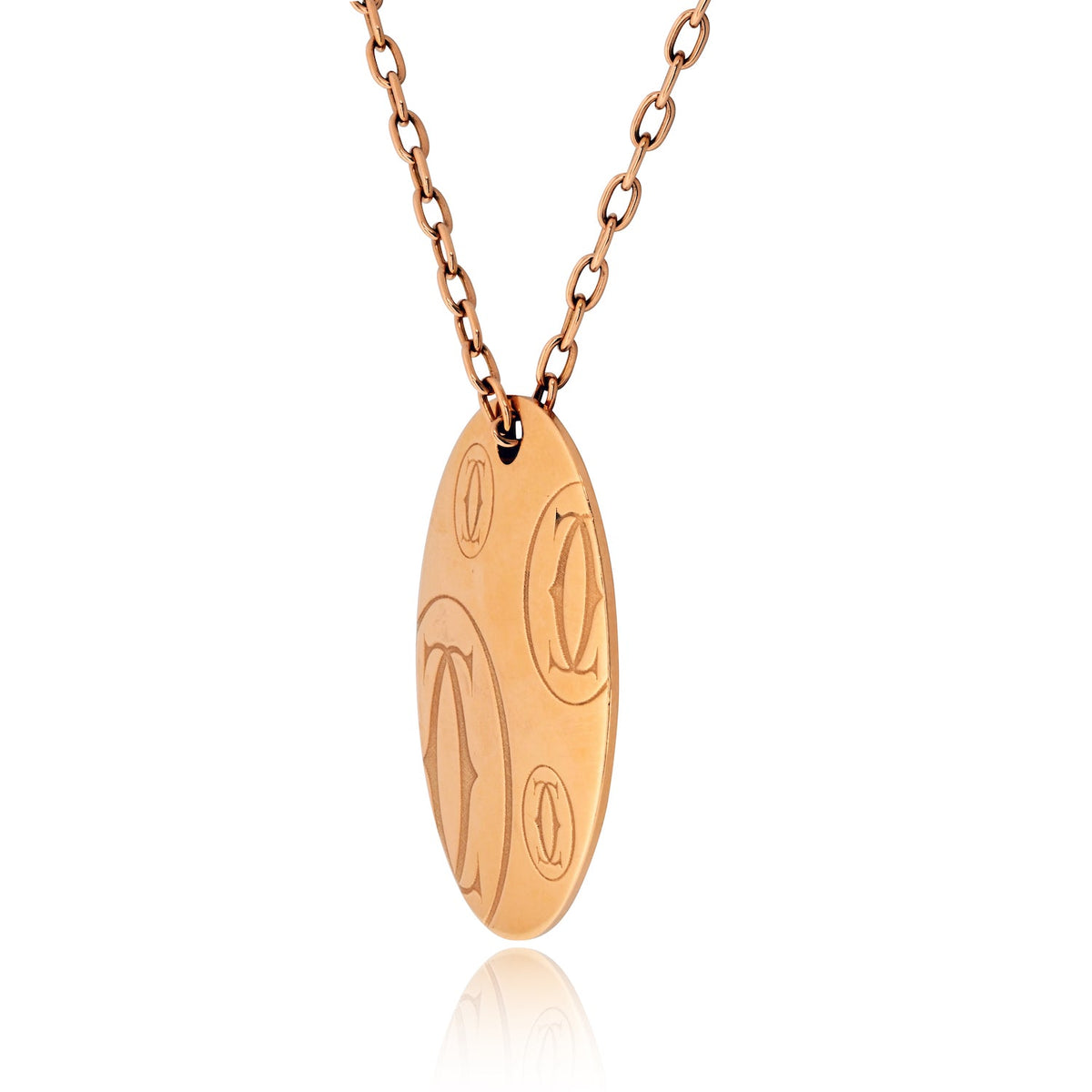 Cartier 18K Rose Gold Happy Birthday Pendant — view 3 — Laura Milman New York