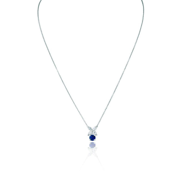 Tiffany & Co. Victoria Platinum Diamond And Sapphire Pendant