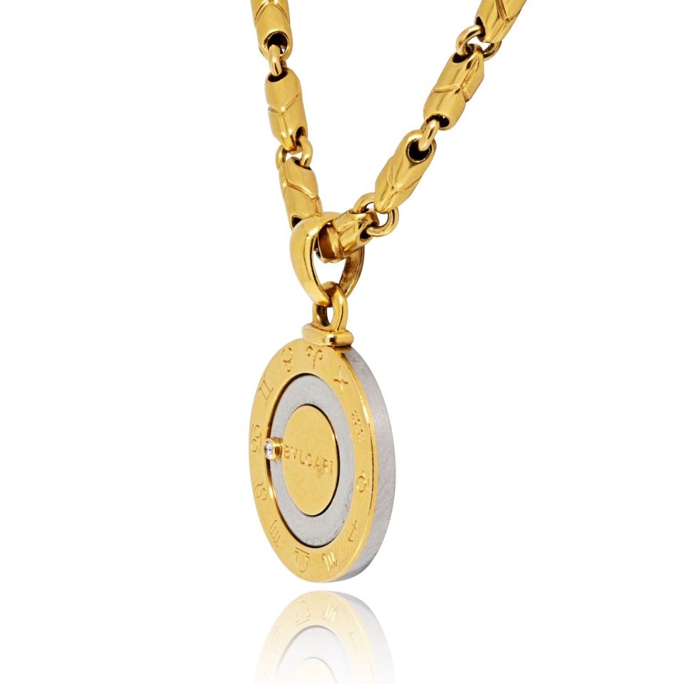 Bvlgari Zodiac Kingdom Coin Style Horoscope Pendant — view 4 — Laura Milman New York
