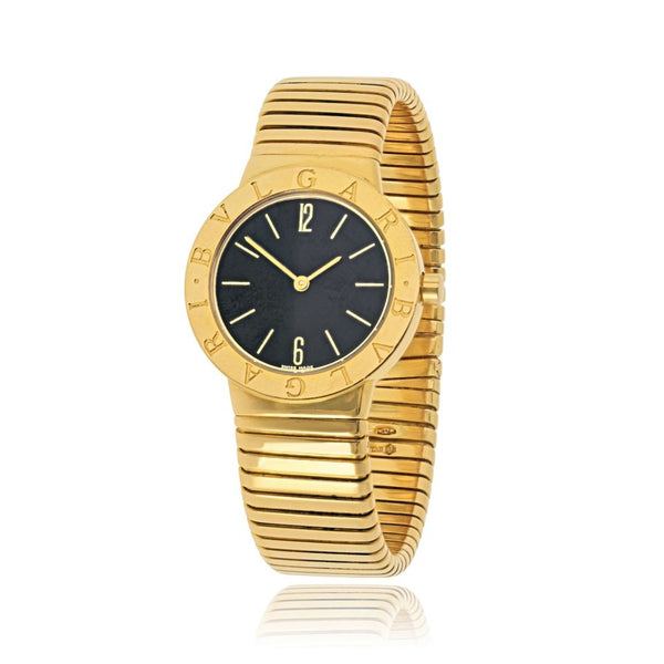 Pre-Owned Bvlgari 18K Yellow Gold Tubogas 30mm Dial Watch - Bvlgari Watch