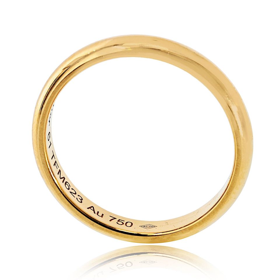 Cartier 18K Yellow Gold Classic Dome Eu 61 Wedding Band — view 3 — Laura Milman New York