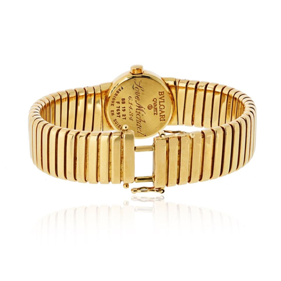 Pre-Owned Bvlgari 18K Yellow Gold BB 19 2T Quartz Watch view 4 - Bvlgari — Laura Milman New York