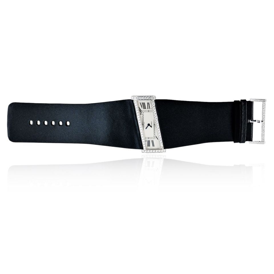 Pre-Owned Cartier Tank Asymmetric 18K White Gold Diamond Ladies Ref 2786 Watch view 3 - Cartier — Laura Milman New York