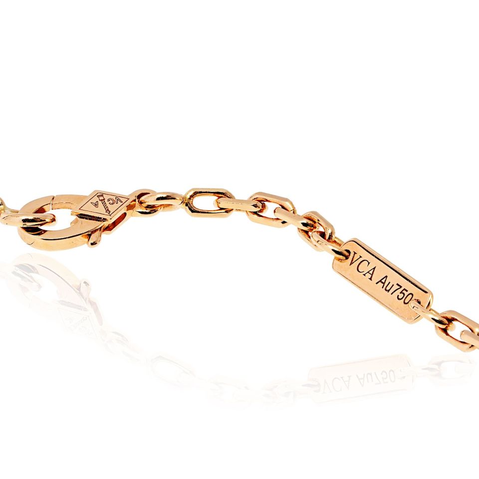 Van Cleef & Arpels Aries 18K Rose Gold Medallion On A 34 Inch Chain Pendant — view 7 — Laura Milman New York