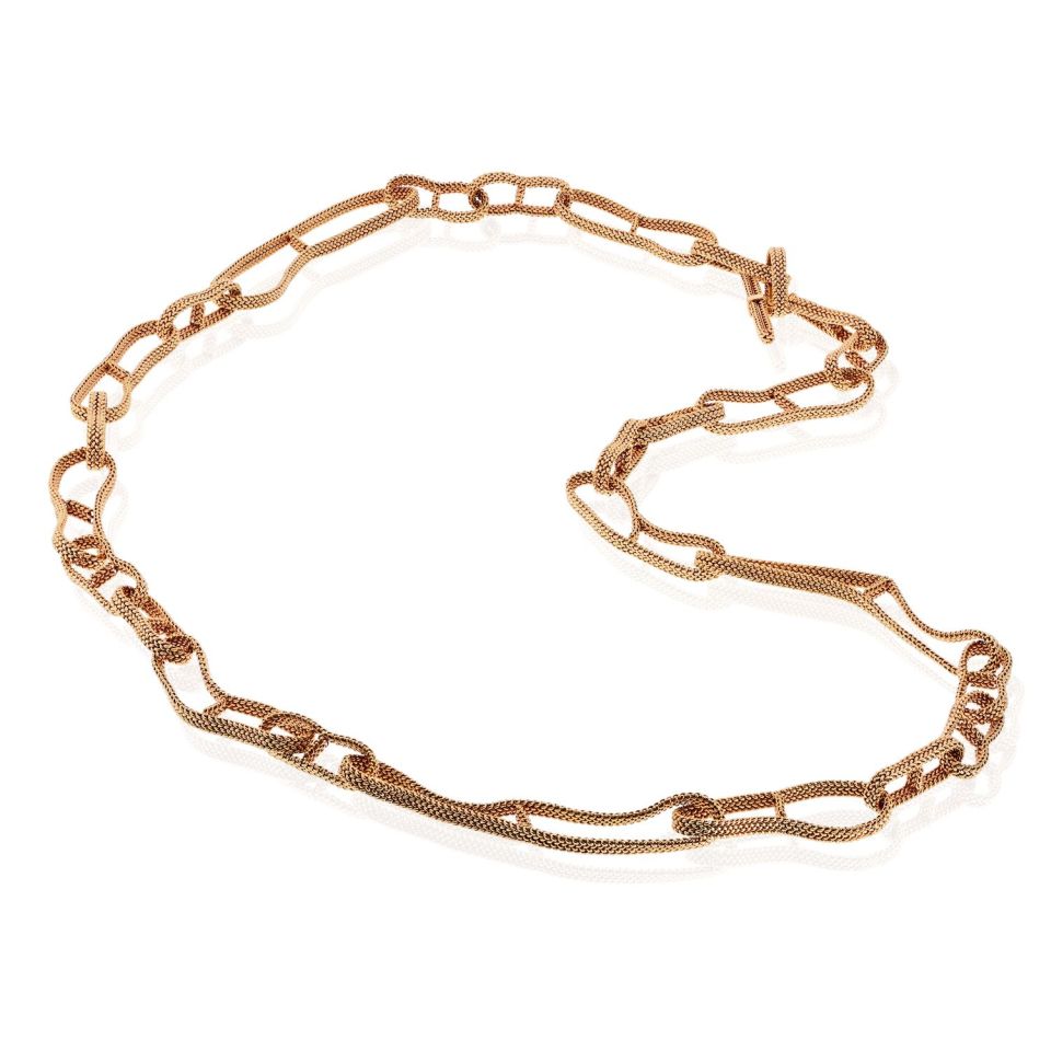 Hermès 18K Yellow Gold Link Chain Necklace — view 5 — Laura Milman New York