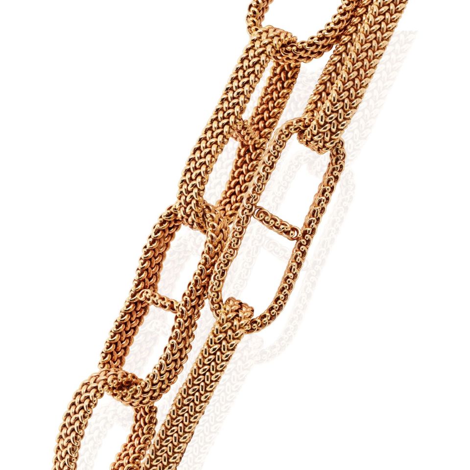 Hermès 18K Yellow Gold Link Chain Necklace — view 6 — Laura Milman New York