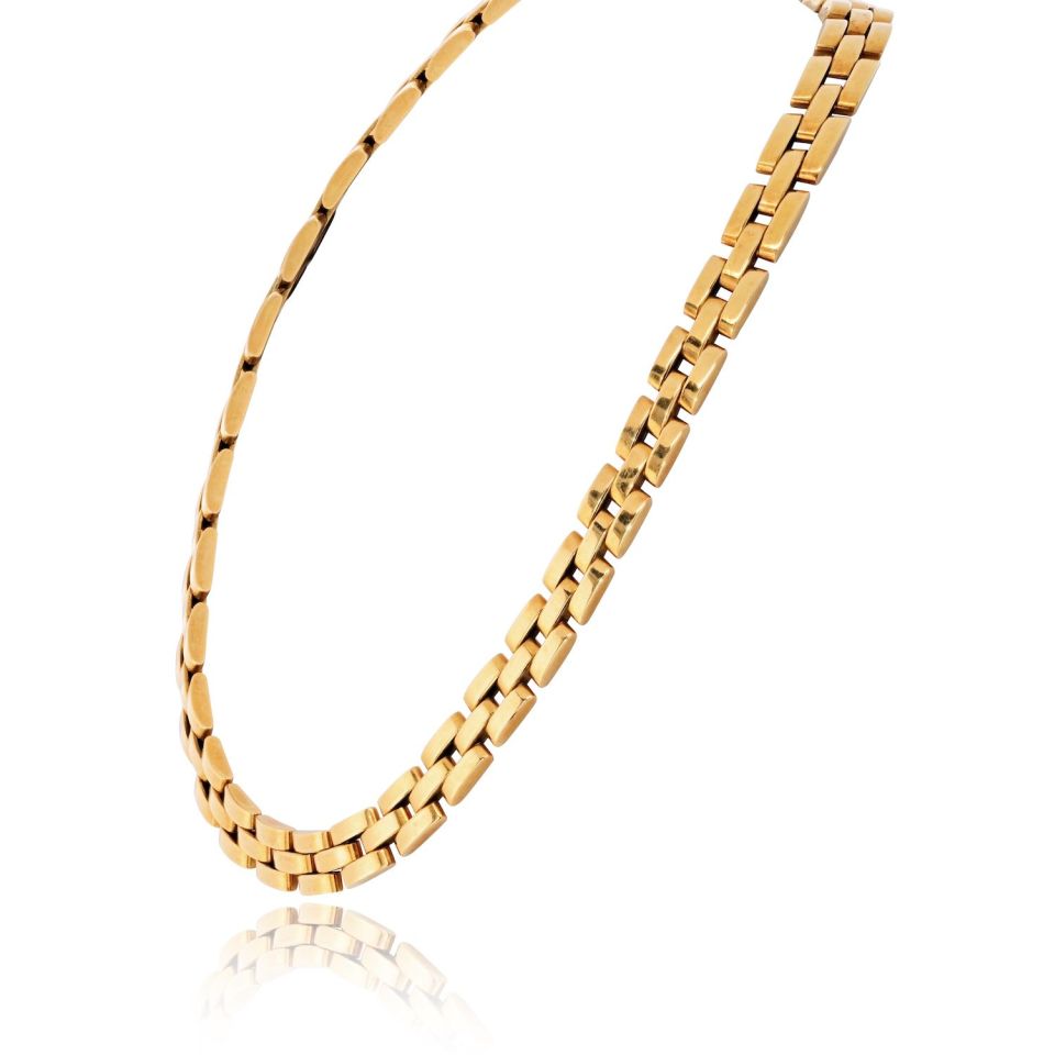 Cartier Maillon 18K Yellow Gold Three Row Necklace — view 3 — Laura Milman New York