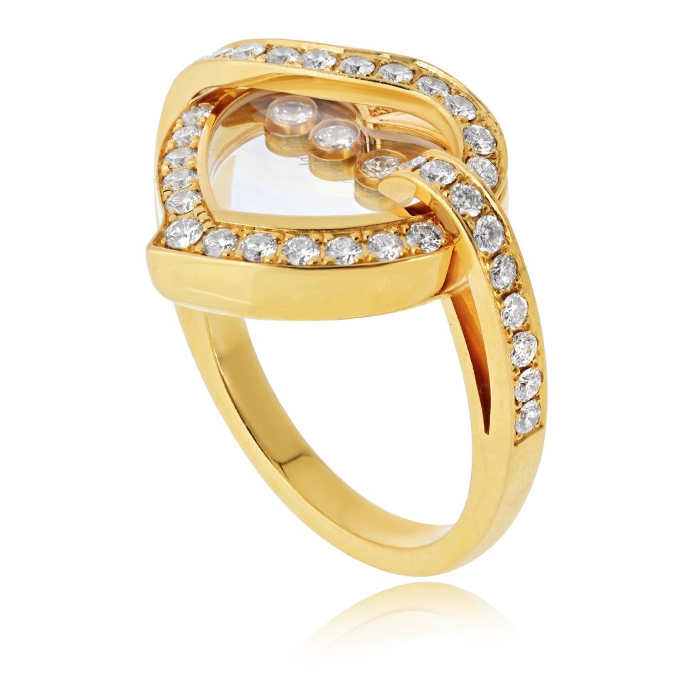 Chopard Happy Diamonds 18K Yellow Gold Happy Diamonds Heart Ring — view 6 — Laura Milman New York