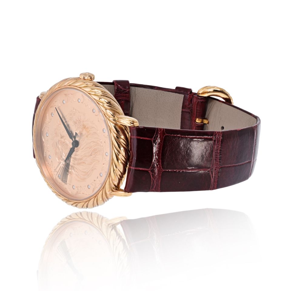 Pre-Owned Buccellati 18K Yellow Gold Audachron 5111 38.5mm Watch — view 2 — Laura Milman New York