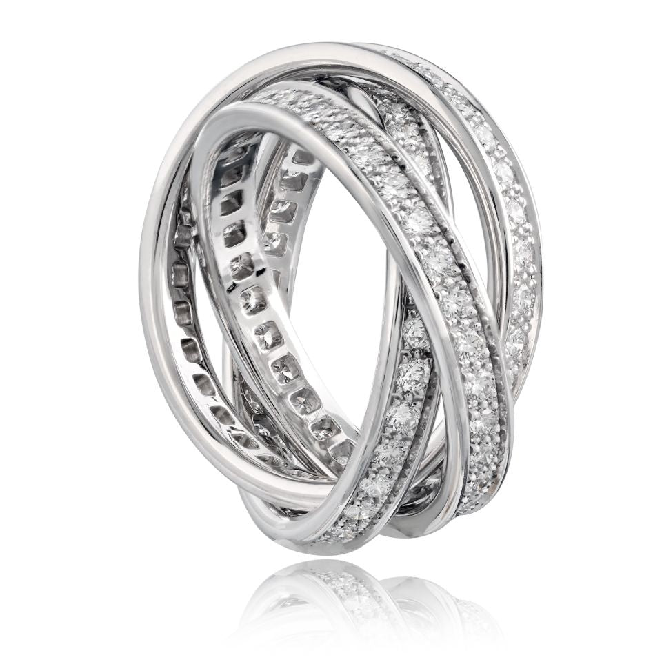Cartier Trinity 18K White Gold Eu 55 Trinity Circa 1999 Ring — view 3 — Laura Milman New York