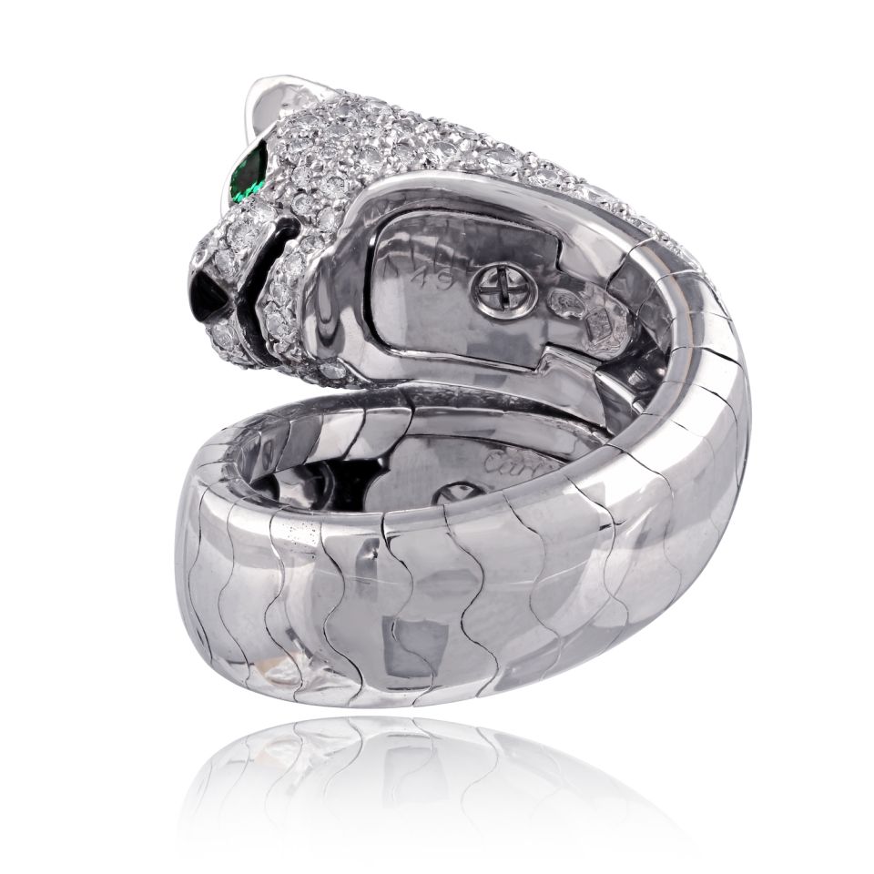Cartier 18K White Gold Lakarda Diamond Eu 49 Ring — view 4 — Laura Milman New York
