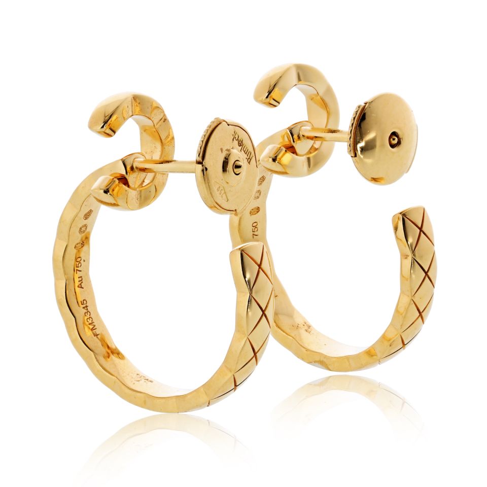 Chanel Coco Hoops 18K Yellow Gold Ref. J13161 Earrings — view 2 — Laura Milman New York